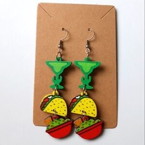 Fashion Jewelry Taco Dangle Earrings